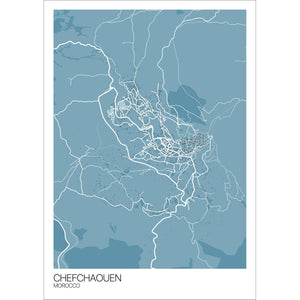 Map of Chefchaouen, Morocco