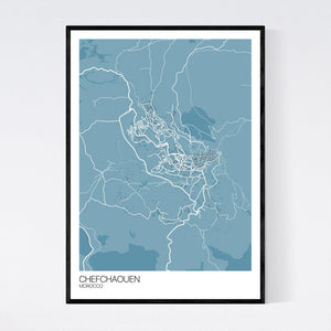 Map of Chefchaouen, Morocco