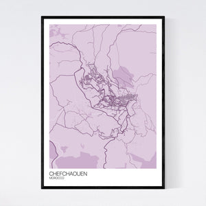 Chefchaouen City Map Print