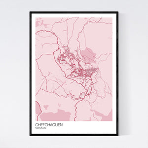 Chefchaouen City Map Print