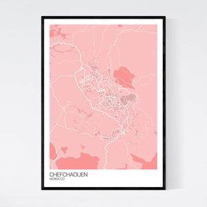 Chefchaouen City Map Print