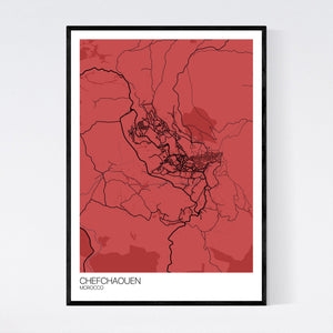 Chefchaouen City Map Print