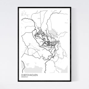 Chefchaouen City Map Print