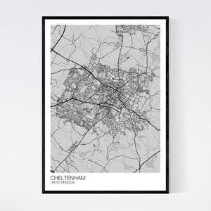 Cheltenham City Map Print