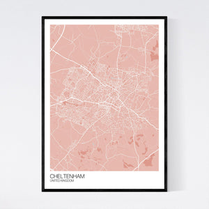 Cheltenham City Map Print