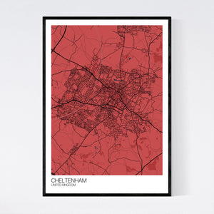 Cheltenham City Map Print