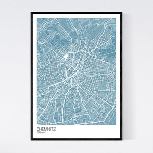 Chemnitz City Map Print