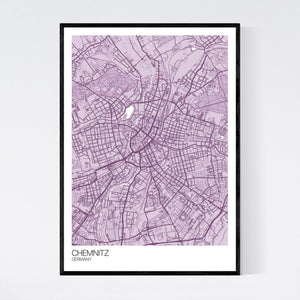 Chemnitz City Map Print