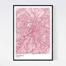 Load image into Gallery viewer, Chemnitz City Map Print