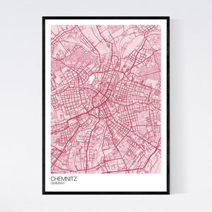 Chemnitz City Map Print