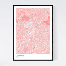 Load image into Gallery viewer, Chemnitz City Map Print