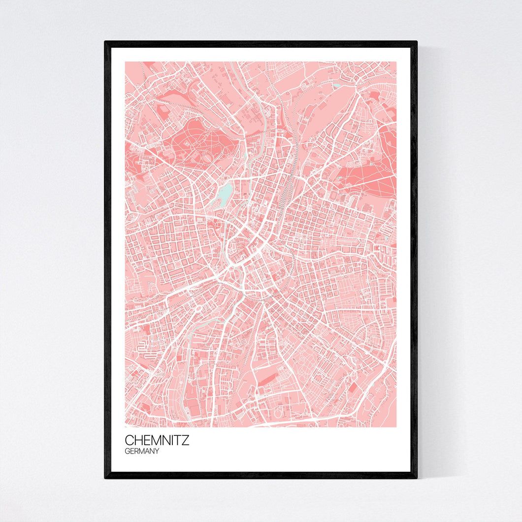 Chemnitz City Map Print
