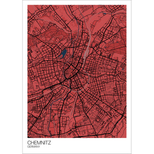 Map of Chemnitz, Germany