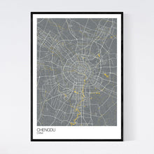 Load image into Gallery viewer, Chengdu City Map Print