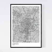Load image into Gallery viewer, Chengdu City Map Print