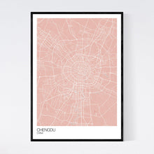 Load image into Gallery viewer, Chengdu City Map Print