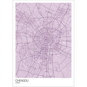 Map of Chengdu, China