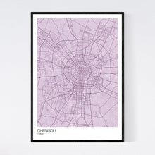 Load image into Gallery viewer, Map of Chengdu, China