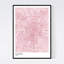 Load image into Gallery viewer, Chengdu City Map Print