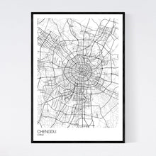 Load image into Gallery viewer, Chengdu City Map Print