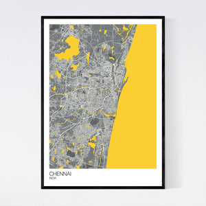Chennai City Map Print