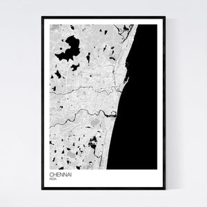 Chennai City Map Print