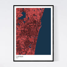 Load image into Gallery viewer, Chennai City Map Print