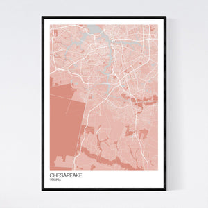 Chesapeake City Map Print