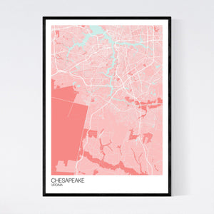 Chesapeake City Map Print