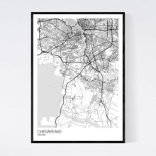 Load image into Gallery viewer, Map of Chesapeake, Virginia