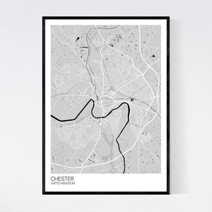 Chester City Map Print