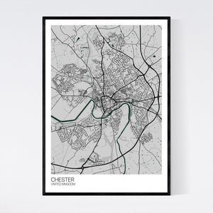 Chester City Map Print
