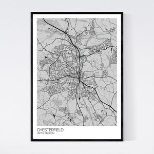 Chesterfield City Map Print