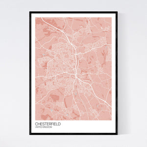 Chesterfield City Map Print