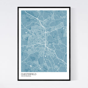 Chesterfield City Map Print