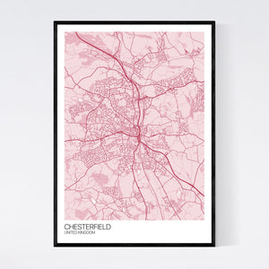 Chesterfield City Map Print