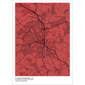 Map of Chesterfield, United Kingdom