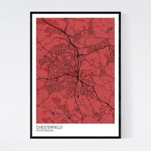Map of Chesterfield, United Kingdom