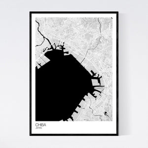 Chiba City Map Print