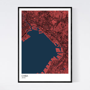 Chiba City Map Print