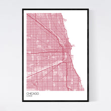 Load image into Gallery viewer, Chicago City Map Print