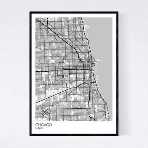Map of Chicago, Illinois