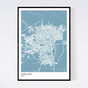 Chiclayo City Map Print