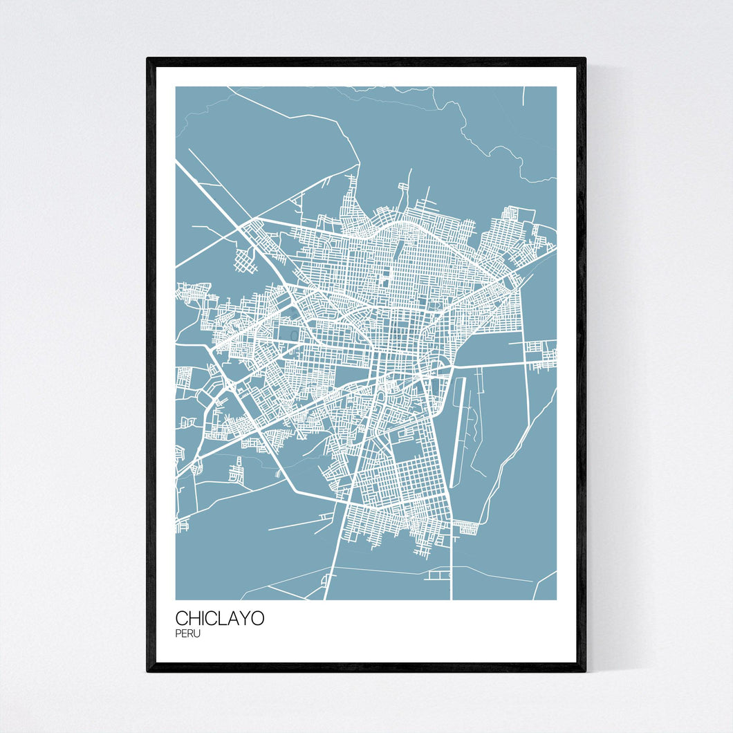 Chiclayo City Map Print