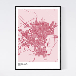 Chiclayo City Map Print