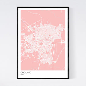 Chiclayo City Map Print