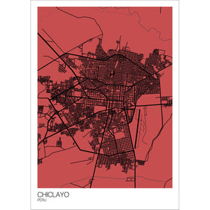 Map of Chiclayo, Peru