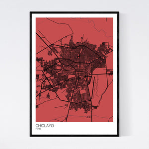 Map of Chiclayo, Peru