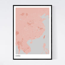 Load image into Gallery viewer, China Country Map Print