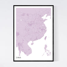Load image into Gallery viewer, China Country Map Print